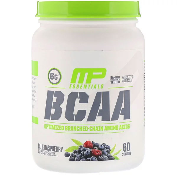 MusclePharm, BCAA Essentials, Blue Raspberry, 0.99 lb (450 g)