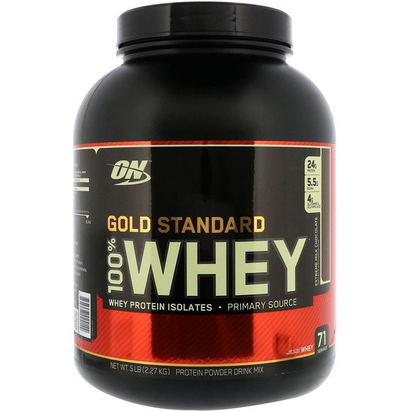 Optimum Nutrition, 100% ホエー ゴールド スタンダード, エクストリーム ミルク チョコレート, 5 lbs (2.273 kg)