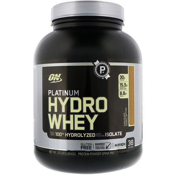 Optimum Nutrition, プラチナハイドロホエイ、チョコレートピーナッツバター、3.5ポンド（1.59 kg）