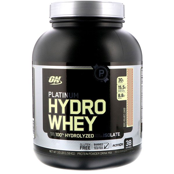 Optimum Nutrition, プラチナハイドロウェイ、レッドベルベットケーキ、3.5ポンド（1.59 kg）