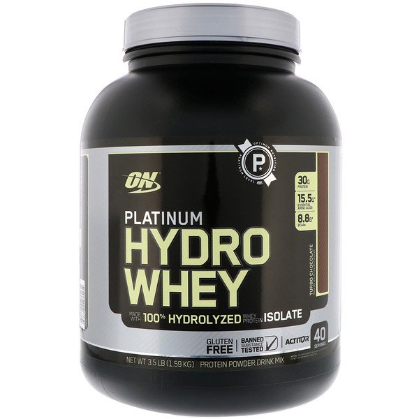 Optimum Nutrition, プラチナムハイドロホエイ、 ターボチョコレート、 3.5パウンド (1590 g)