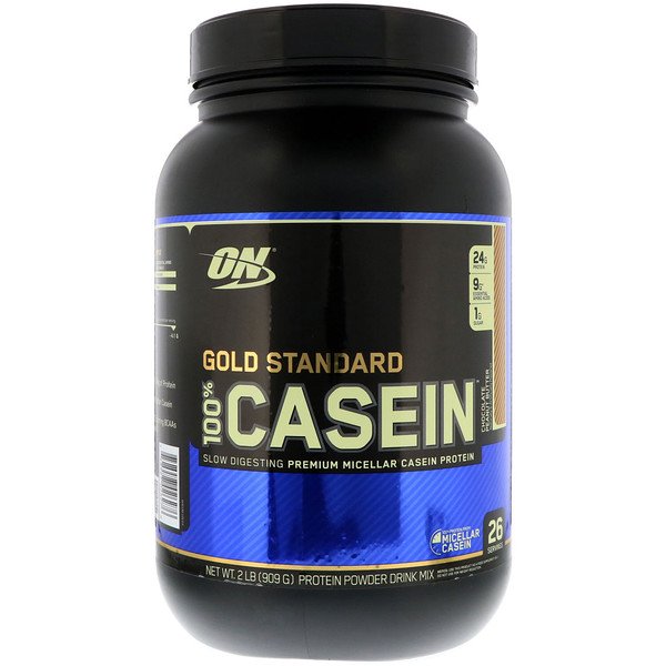 Optimum Nutrition, ゴールドスタンダード100% カゼイン、 チョコレートピーナッツバター、 2 lb (909 g)