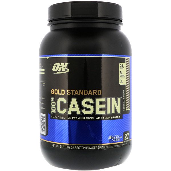 Optimum Nutrition, Gold Standard 100% Casein, Cookies and Cream, 2 lb (909 g)