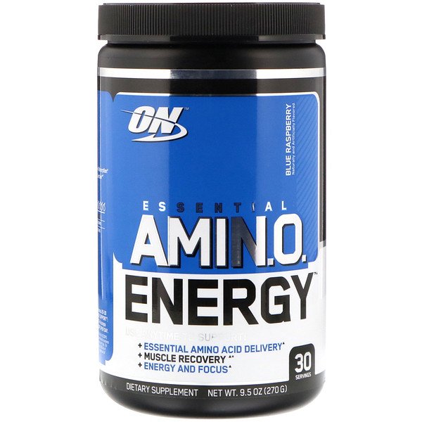 Optimum Nutrition, 必須アミノ酸エネルギー、ブルーラズベリー味、0.6ポンド(270 g)