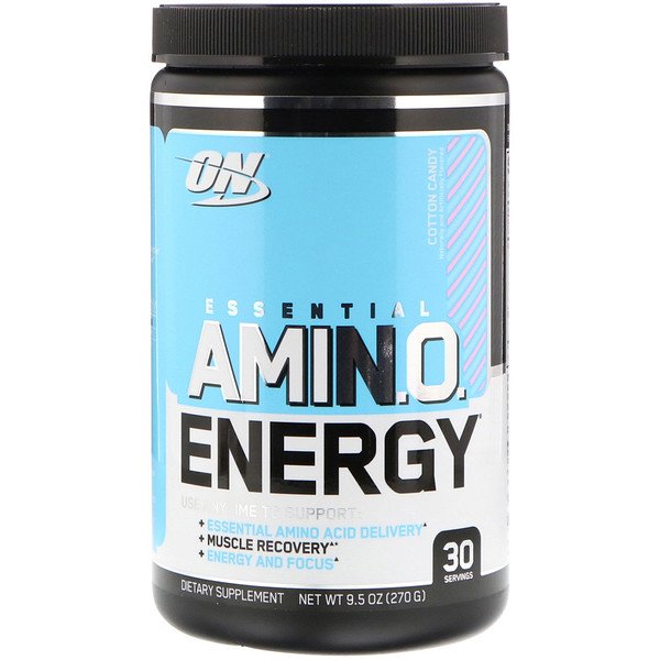 Optimum Nutrition, 必須アミノエナジー、コットンキャンディ、9.5 oz (270 g)